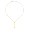 14K Yellow Gold Multi Teardrop Y Necklace with Diamonds - 0.03 ct