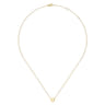 14K Yellow Gold O Initial Necklace