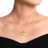 14K Yellow Gold Octagonal Locket Necklace with Diamond Star Center - 0.03 ct