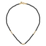 14K Yellow Gold Onyx Beads Necklace