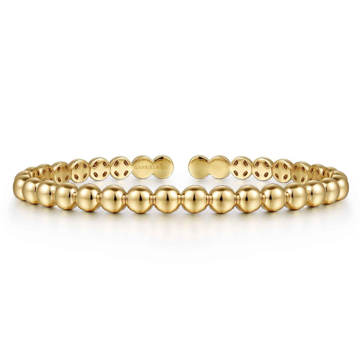 14K Yellow Gold Open Bujukan Cuff Bracelet - Shot 1