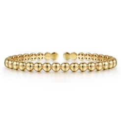 14K Yellow Gold Open Bujukan Cuff Bracelet