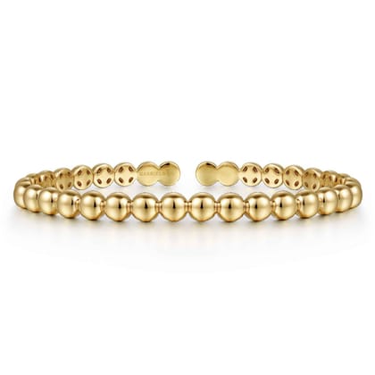 14K Yellow Gold Open Bujukan Cuff Bracelet