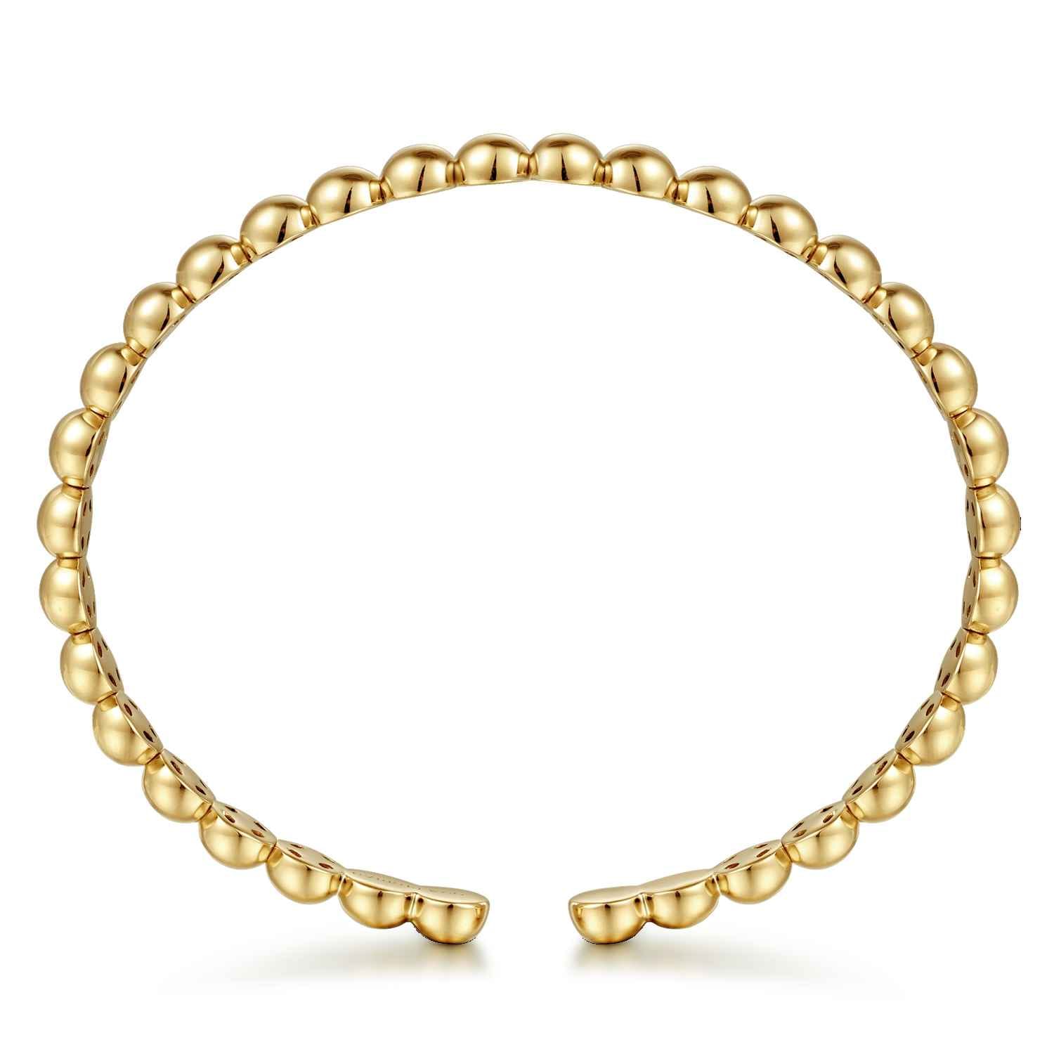14K Yellow Gold Open Bujukan Cuff Bracelet - Shot 3