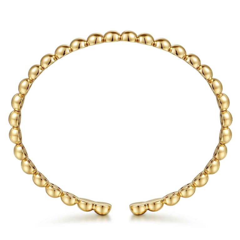 14K Yellow Gold Open Bujukan Cuff Bracelet - Shot 3