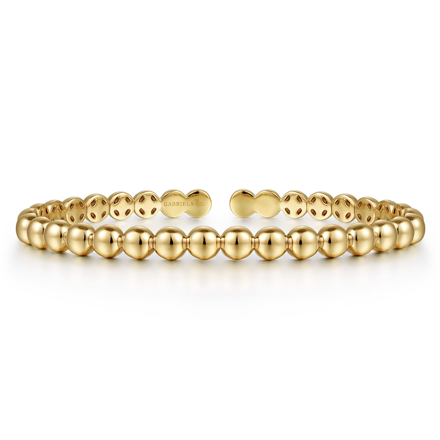 14K Yellow Gold Open Bujukan Cuff Bracelet - Shot 1