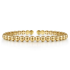 14K Yellow Gold Open Bujukan Cuff Bracelet