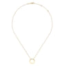 14K Yellow Gold Open Circle Pendant Necklace