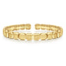 14K Yellow Gold Open Cuff Geometric Bangle