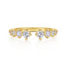 Open Ring Wedding Ring in 14k Yellow Gold with Round Natural Diamond at Gabriel & Co.
