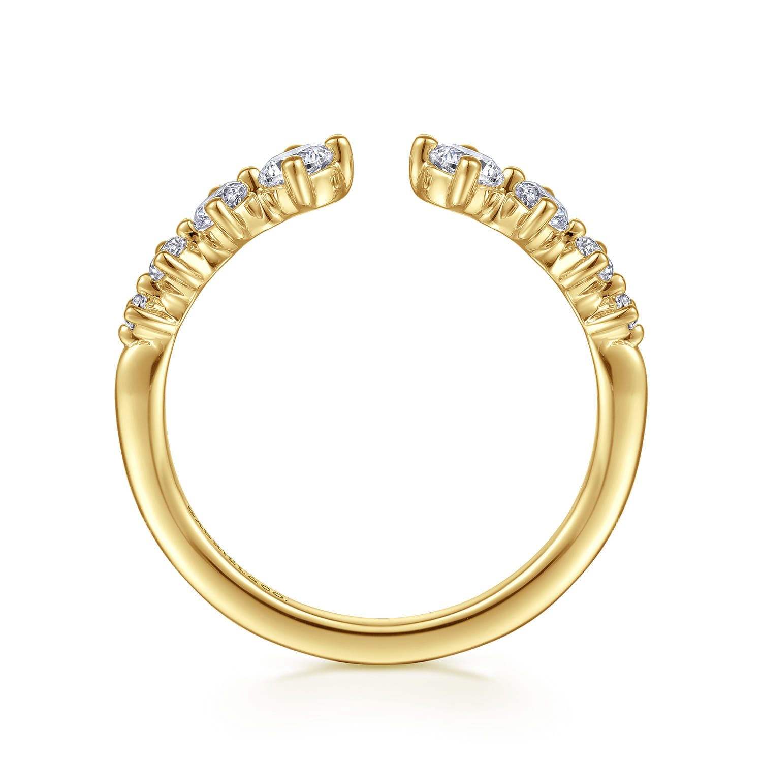 14K Yellow Gold Open Diamond Anniversary Band