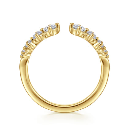 14K Yellow Gold Open Diamond Anniversary Band
