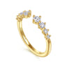 Open Ring Wedding Ring in 14k Yellow Gold with Round Natural Diamond at Gabriel & Co.