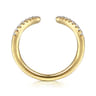 14K Yellow Gold Open Diamond Matching Wedding Band - 0.18 ct
