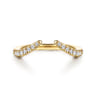 14K Yellow Gold Open Diamond Matching Wedding Band - 0.19 ct