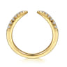 14K Yellow Gold Open Diamond Matching Wedding Band - 0.19 ct