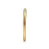 14K Yellow Gold Open Diamond Tipped Stackable Ring - 0.05 ct