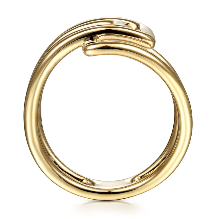 14K Yellow Gold Open Foldover Ring - Shot 2