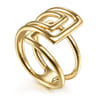 14K Yellow Gold Open Foldover Ring