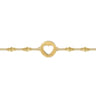 14K Yellow Gold Open Heart Bujukan Chain Bracelet