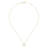 14K Yellow Gold Open Heart Pendant Necklace