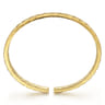 14K Yellow Gold Open Herringbone Cuff Bangle