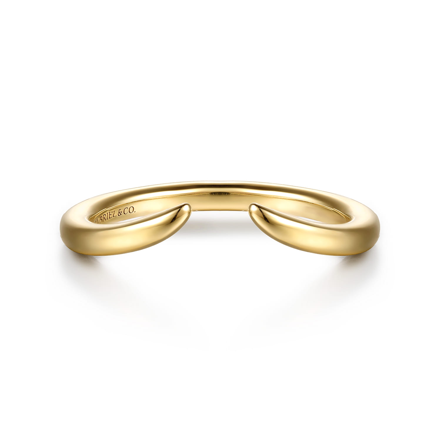 14K Yellow Gold Open Matching Wedding Band - Shot 1