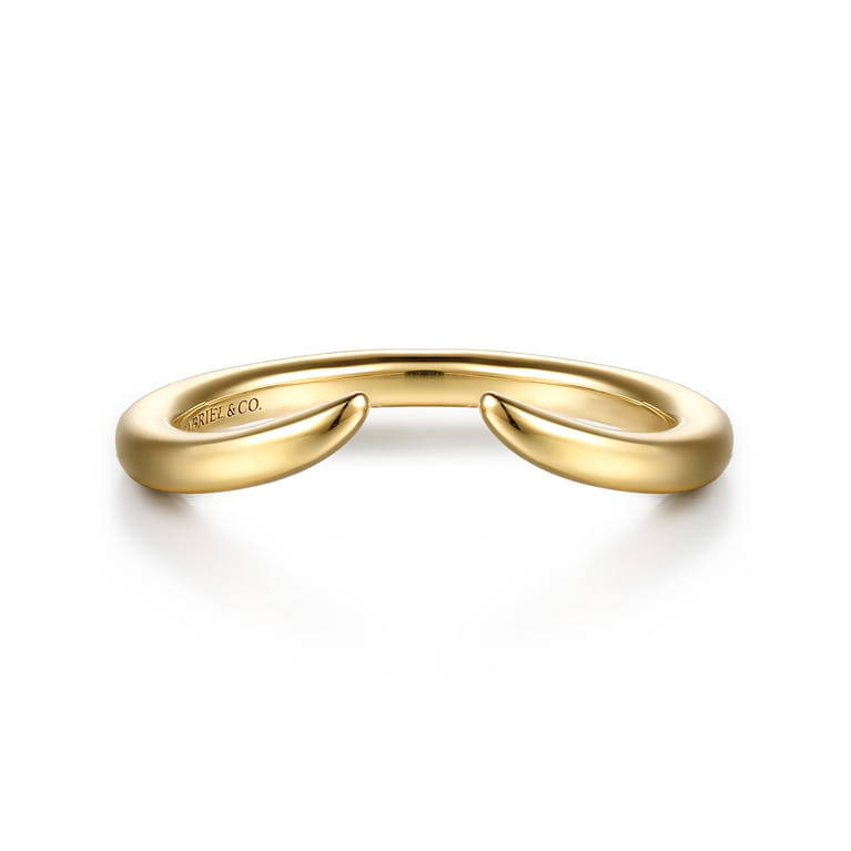 14K Yellow Gold Open Matching Wedding Band - Shot 1