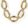 14K Yellow Gold Oval Link Chain Necklace wth Bujukan Connectors