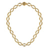14K Yellow Gold Oval Link Chain Necklace wth Bujukan Connectors