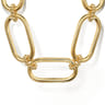 14K Yellow Gold Oval Link Chain Necklace wth Bujukan Connectors