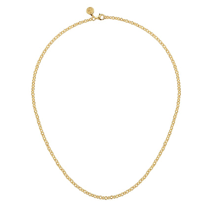 14K Yellow Gold Oval Link Chain Necklace