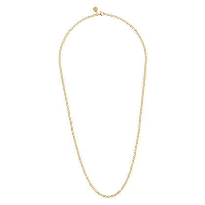14K Yellow Gold Oval Link Chain Necklace