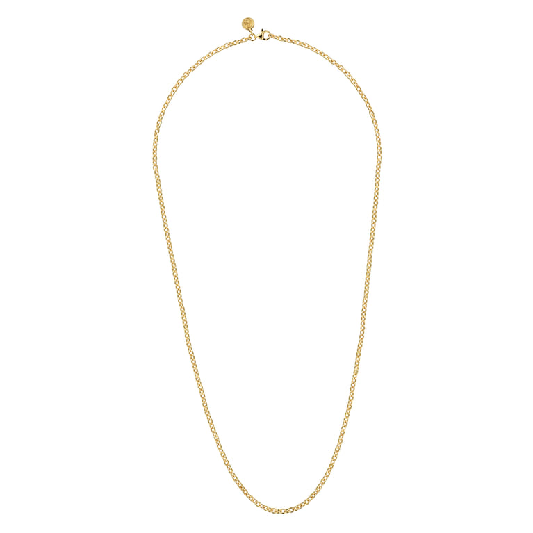 14K Yellow Gold Oval Link Chain Necklace - Shot 2