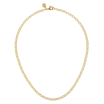 14K Yellow Gold Oval Link Chain Necklace