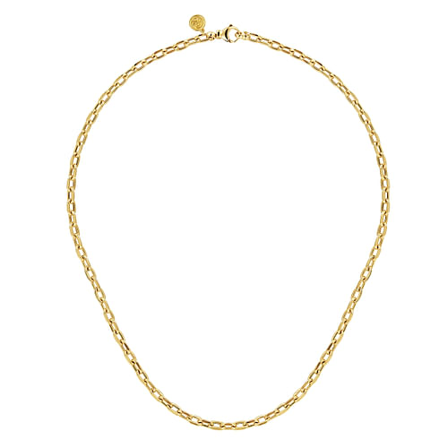 14K Yellow Gold Oval Link Chain Necklace - Shot 2