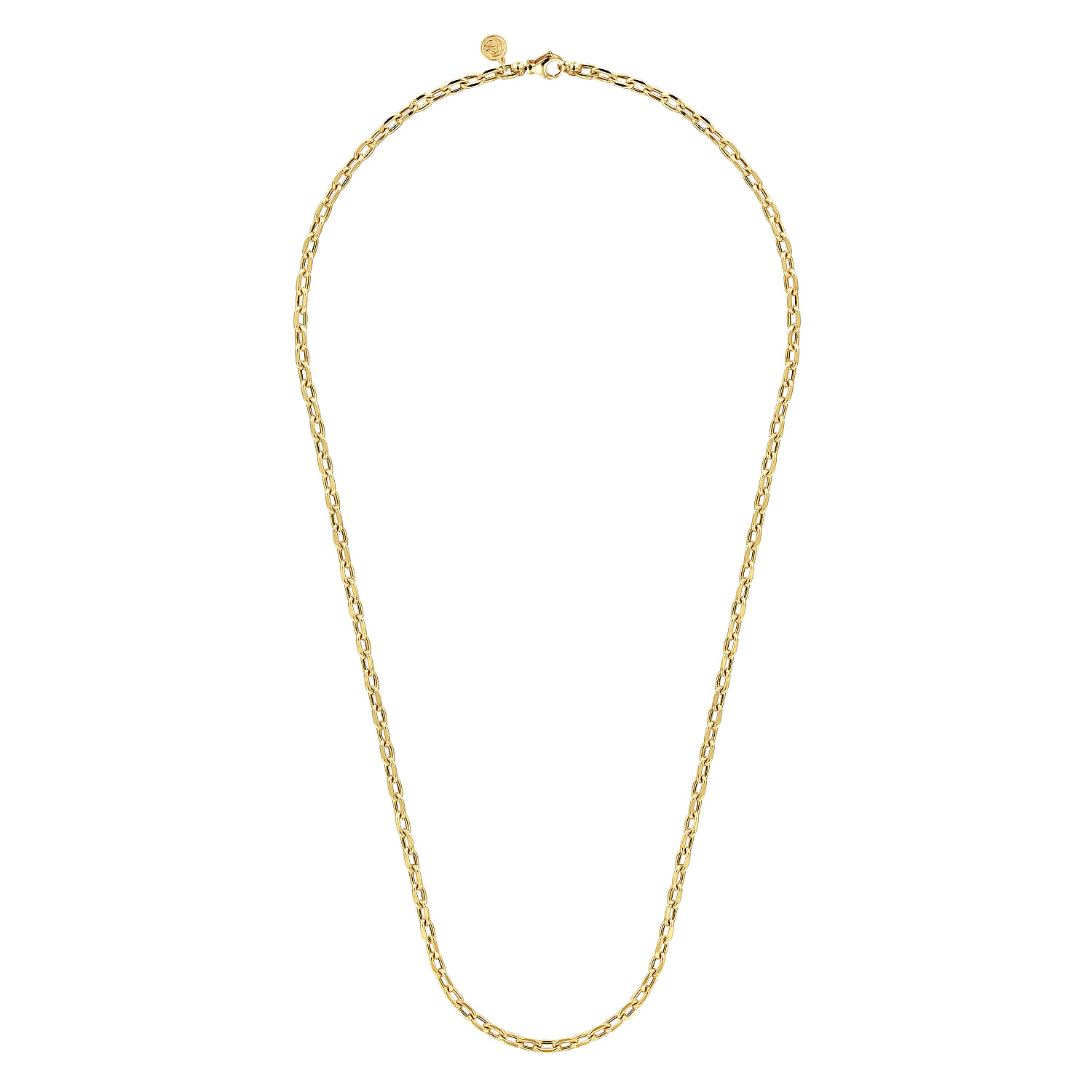 14K Yellow Gold Oval Link Chain Necklace