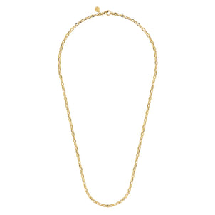 14K Yellow Gold Oval Link Chain Necklace
