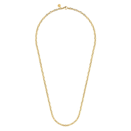 14K Yellow Gold Oval Link Chain Necklace