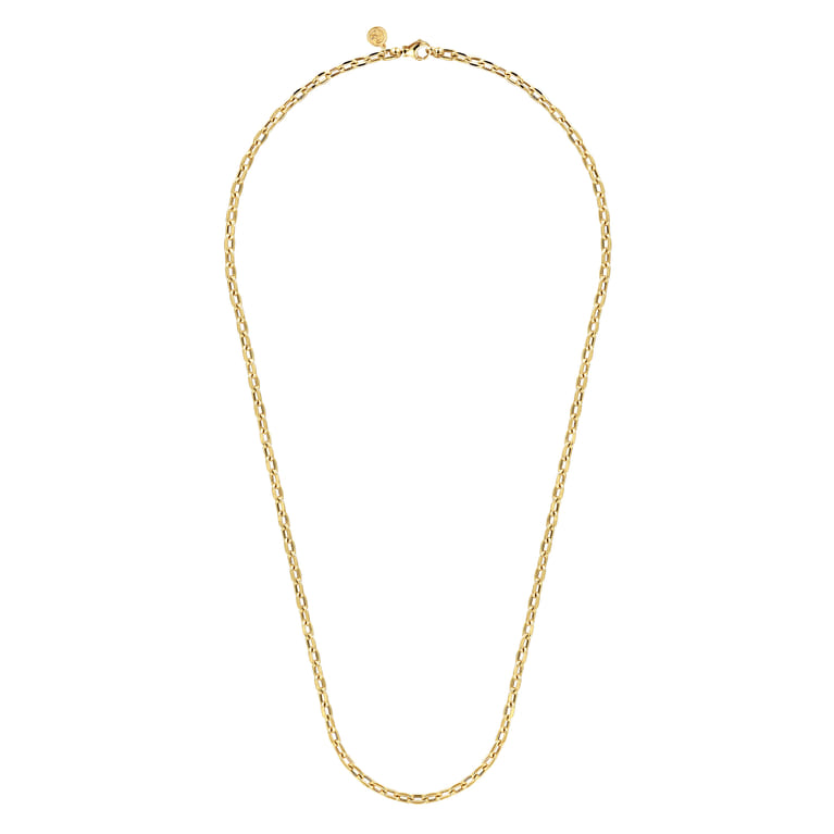14K Yellow Gold Oval Link Chain Necklace - Shot 2