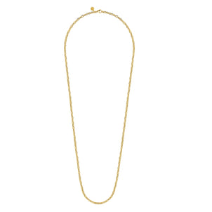 14K Yellow Gold Oval Link Chain Necklace