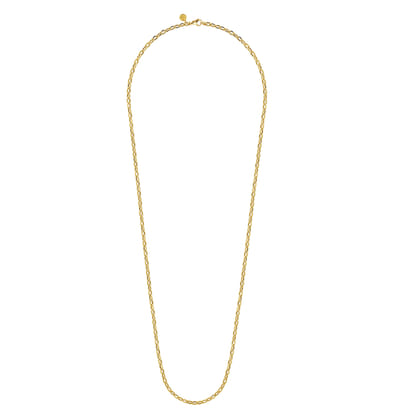 14K Yellow Gold Oval Link Chain Necklace