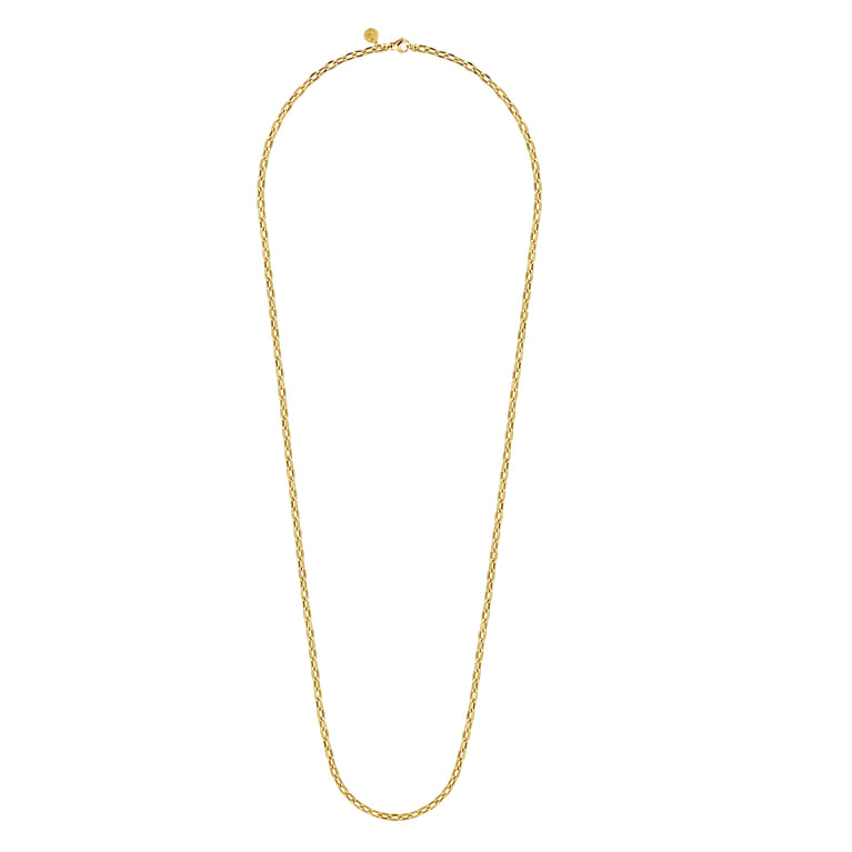 14K Yellow Gold Oval Link Chain Necklace - Shot 2
