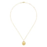 14K Yellow Gold Oval Locket Necklace with Twisted Rope Frame