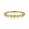 14K Yellow Gold Oval Station Ring