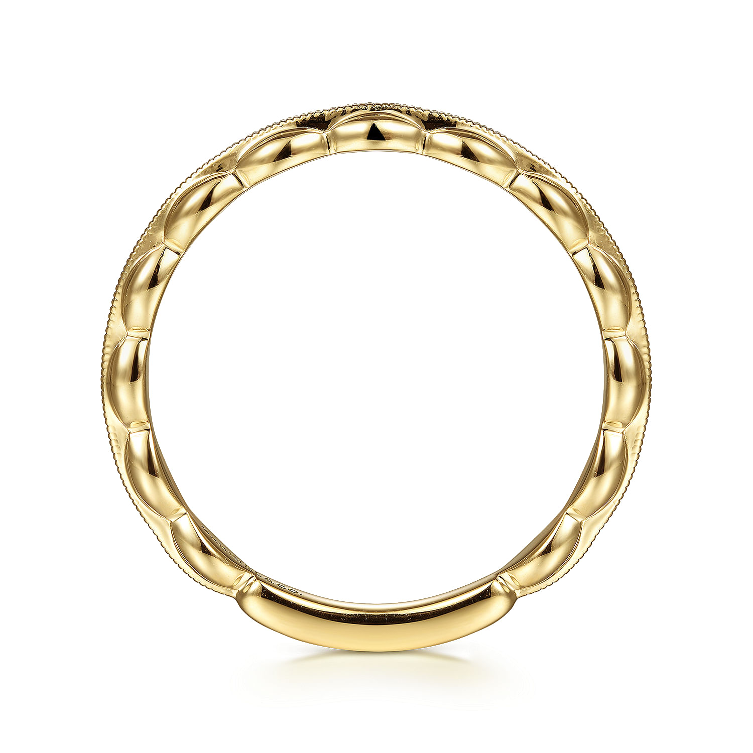 14K Yellow Gold Oval Station Ring - Shot 2