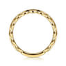 14K Yellow Gold Oval Station Ring