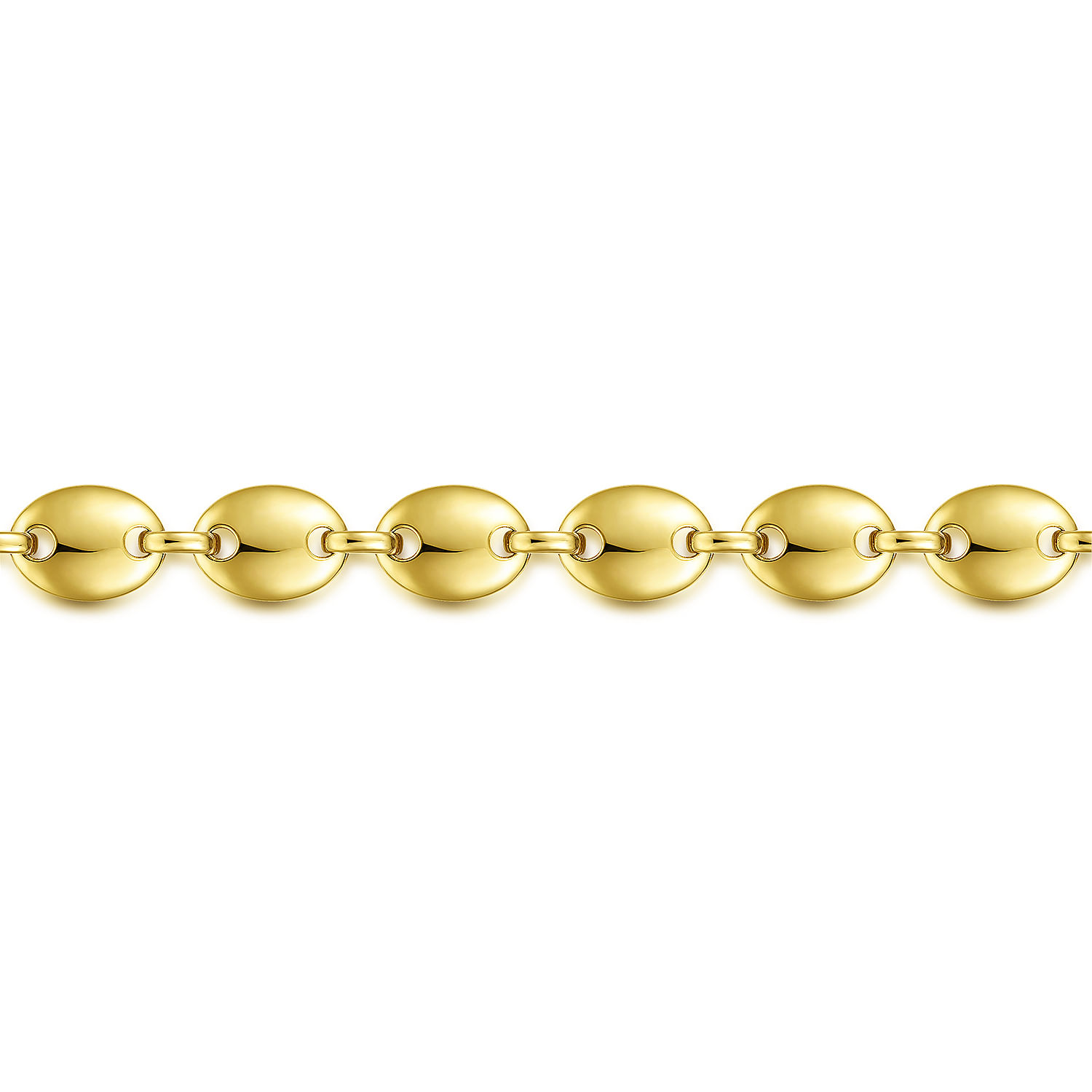 14K Yellow Gold Oval Station Tennis Bracelet