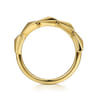 14K Yellow Gold Overlapping Triangles Stackable Ring