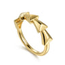 14K Yellow Gold Overlapping Triangles Stackable Ring